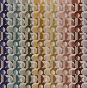 Tkanina Casamance Luminescence 49060123 Abondance ze wzorem Geometrycznym
