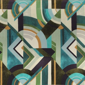 Tkanina Casamance Arty 50490155 Convexe ze wzorem Artystycznym