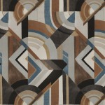 Tkanina Casamance Arty 50490269 Convexe ze wzorem Artystycznym
