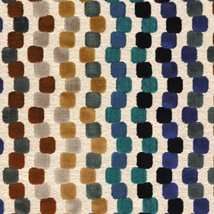 Tkanina Casamance Arty 48300212 Orphisme ze wzorem Geometrycznym