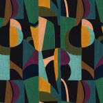 Tkanina Casamance Arty 50040322 Fascination ze wzorem Geometrycznym
