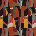 Tkanina Casamance Arty 50040419 Fascination ze wzorem Geometrycznym