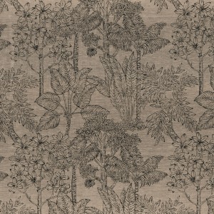 Tkanina Casamance Voyage Imaginaire 49750260 Ramage ze wzorem Roślinność