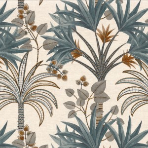 Tkanina Casamance Voyage Imaginaire 49730136 Bagarade ze wzorem Palm