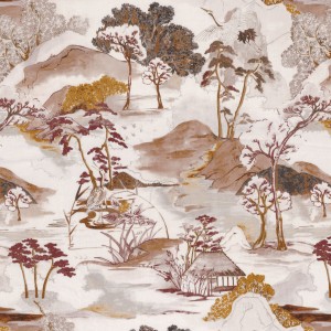 Tkanina Casamance Matsu 49660328 Matsu Lin ze wzorem Japońskim