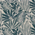 Tkanina Casamance Pretoria 48020262 Kristen Color ze wzorem Roślinność