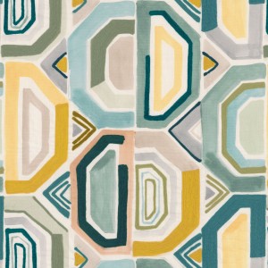 Tkanina Casamance Pretoria 47450337 Mahlangu ze wzorem Geometrycznym