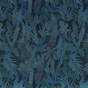 Tkanina Casamance Flores 43760176 Panthere ze wzorem Roślinność