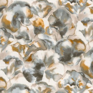 Tkanina Casamance Acqua Viva 43170433 Melumbo ze wzorem Lotos