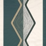 Tkanina Casamance West Dream 41840466 Mesa ze wzorem Geometrycznym