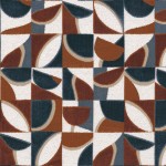 Tkanina Casamance Manali 11530118 Impatient ze wzorem Geometrycznym
