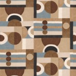 Tkanina Casamance Manali 10950132 Paro ze wzorem Geometrycznym