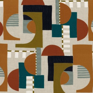 Tkanina Casamance Les Modernes 90730245 A Contretemps ze wzorem Geometrycznym