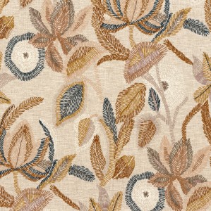 Tkanina Casamance 90110138 The Lost Garden ze wzorem Liście