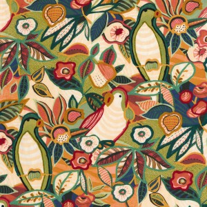 Tkanina Casamance 45090263 Pico Bonito ze wzorem Natura