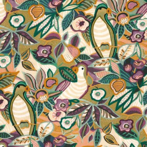 Tkanina Casamance 45090324 Pico Bonito ze wzorem Natura