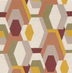 Tkanina Casamance Point De Vue 45670212 Decoupage ze wzorem Geometrycznym