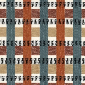 Tkanina Casamance Madère 91880391 Santana  ze wzorem Kratka