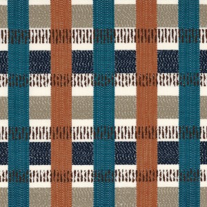 Tkanina Casamance Madère 91880425 Santana  ze wzorem Kratka