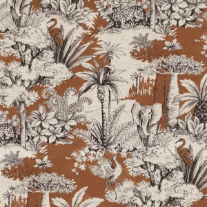 Tkanina Casamance Guarana 24920445 Passaro  ze wzorem Tekstura