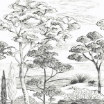 Tkanina Camengo 35570381 Kimono Poesie Sauvage - 280 cm szer.