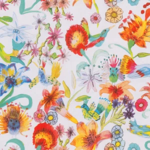 Tkanina Zimmer + Rohde 583 Birds Song ze wzorem Kwiatowym