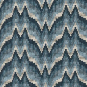Tkanina Zimmer + Rohde 556 Ember Flame ze wzorem Flame Stitch