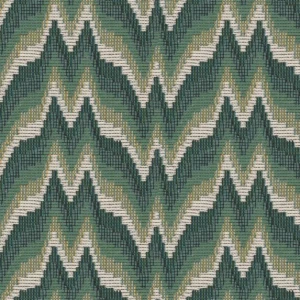Tkanina Zimmer + Rohde 776 Ember Flame ze wzorem Flame Stitch