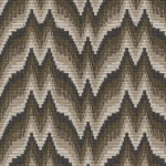 Tkanina Zimmer + Rohde 897 Ember Flame ze wzorem Flame Stitch