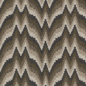 Tkanina Zimmer + Rohde 897 Ember Flame ze wzorem Flame Stitch