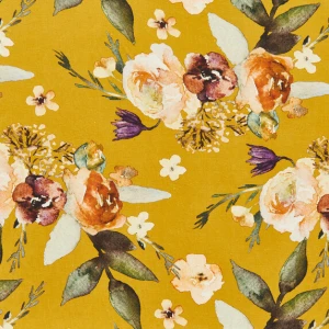 Tkanina Zimmer + Rohde 124 Fleurs fauves ze wzorem Kwiatowym