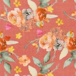 Tkanina Zimmer + Rohde 244 Fleurs fauves ze wzorem Kwiatowym