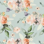 Tkanina Zimmer + Rohde 643 Fleurs fauves ze wzorem Kwiatowym