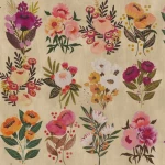 Tkanina Zimmer + Rohde 425 Fleurs Sauvages ze wzorem Kwiatowym