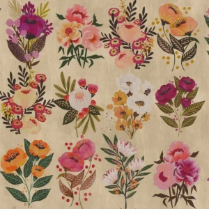 Tkanina Zimmer + Rohde 425 Fleurs Sauvages ze wzorem Kwiatowym