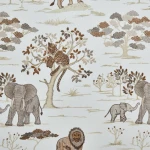 Tkanina Zimmer + Rohde 983 Safara Embroidery ze wzorem Safari