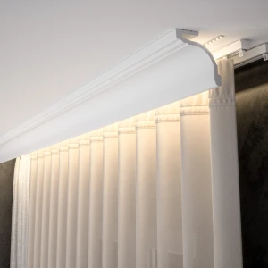 Ozdobna Listwa maskująca karnisz LED 8,6 cm, do malowania LK-05 – Creativa