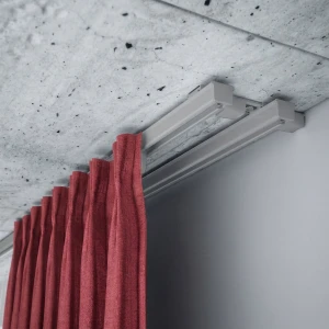 Szyna sufitowa 250 cm aluminiowa 2-torowa szara komplet ZS2-250 – Creativa