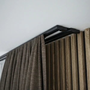 Szyna sufitowa 400 cm aluminiowa 2-torowa czarna komplet dzielony ZD2-400/2 – Creativa