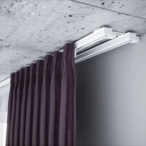 Szyna sufitowa 400 cm aluminiowa 2-torowa biała komplet dzielony ZS2-400/2 – Creativa