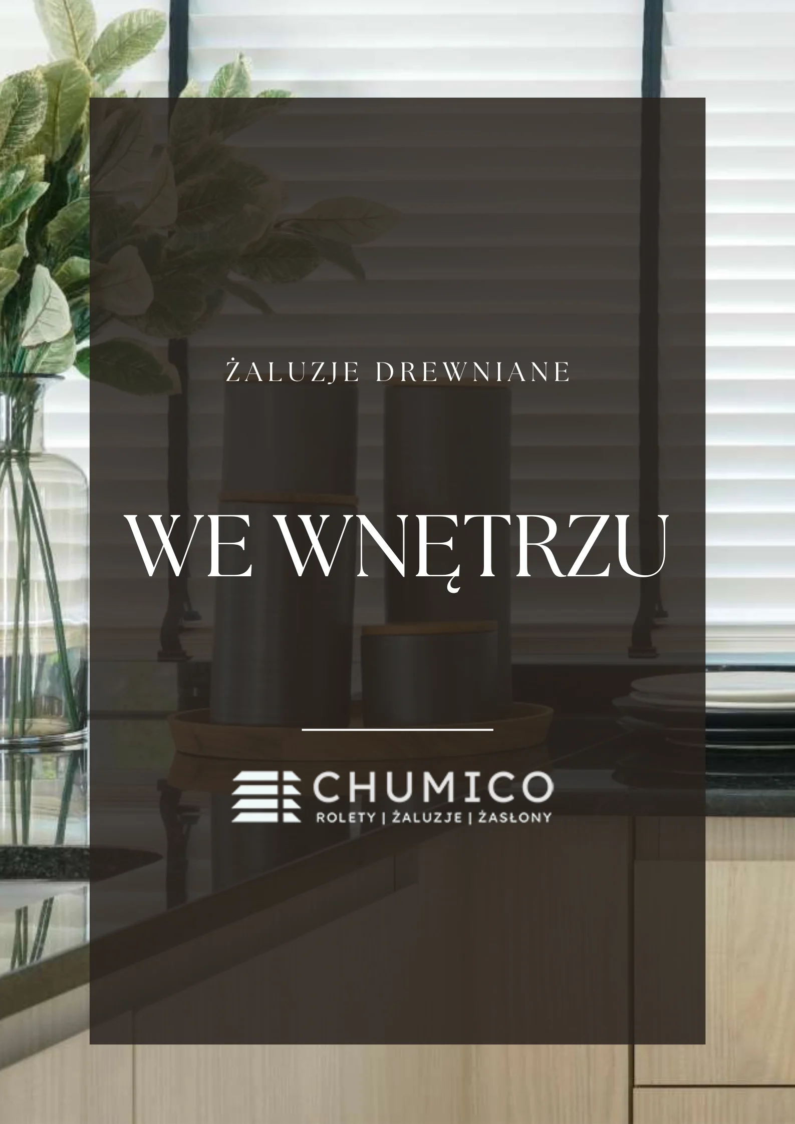 Żaluzje drewniane we wnętrzu